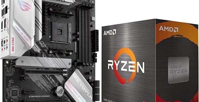 Micro Center AMD Ryzen 7 5700X 8-Core 16-Thread Unlocked Desktop Processor Bundle with ASUS ROG Strix B550-A AMD AM4 Zen 3 Ryzen 5000 ATX Gaming Motherboard