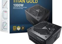 Montech Titan Gold 1000W High-End ATX Gaming Power Supply – 80 Plus Gold & Cybenetics Gold – Fully Modular – ATX 3.0 Standard Compatible – PCIe 5.0 Connector Ready – New 12VHPWR