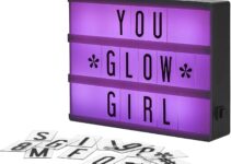 My Cinema LightBox – Color Changing LED Lights – Light Up Letter Board – Decorative Marquee Sign Board – Lightbox Message Ideal for Cozy Bedroom – Excellent Gift – 100 Changeable Letters & Numbers