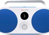 Polaroid P3 Music Player (Blue) – Retro-Futuristic Boombox Wireless Bluetooth Speaker Rechargeable with Dual Stereo Pairing