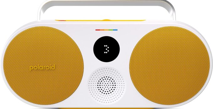Polaroid P3 Music Player (Yellow) – Retro-Futuristic Boombox Wireless Bluetooth Speaker Rechargeable with Dual Stereo Pairing