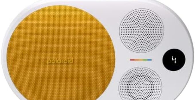 Polaroid P4 Music Player (Yellow) – Powerful Large Room Wireless Bluetooth Speaker Rechargeable with Dual Stereo Pairing