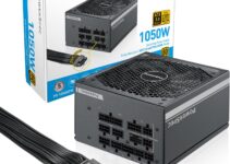 PowerSpec 1050W Power Supply Fully Modular 80 Plus Gold Certified ATX3.0 / PCIe Gen 5 PSU Active PFC Gaming PC Computer Power Supplies, PS 1050GFM CEM