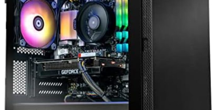 Thermaltake Graphite 360 Gaming PC (AMD Ryzen 5 5600X, RTX 3060, 16GB RGB 3200Mhz DDR4 ToughRAM RGB Memory, 1TB NVMe M.2, WiFi, Win 10 Home) Gaming Desktop Computer S1BK-B550-G36-LCS