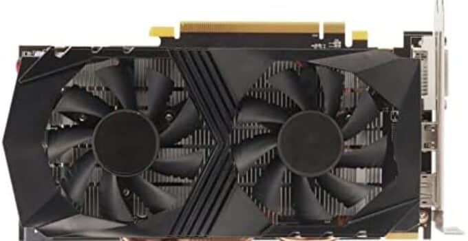 ASHATA R9370 4G DDR5 256 Bit Gaming Graphics Card, PCIe 3.0 16X Dual Fan Computer PC Gaming Video Graphics Card with HDMI DP DVI, Directx 11, 6Pin Power