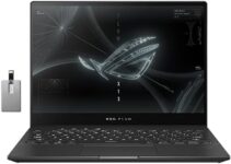 ASUS ROG Flow Touchscreen Laptop, 13.4” WUXGA 1920×1200 Display, AMD Ryzen 9 6900HS, 16GB LPDDR5 RAM, 1TB SSD, NVIDIA GeForce RTX 3050, Backlit Keyboard, Win 11 Pro, Black, 32GB USB Card