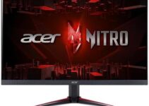 Acer Nitro 27″ Full HD 1920 x 1080 PC Gaming IPS Monitor | AMD FreeSync Premium | 180Hz Refresh | Up to 0.5ms | HDR10 Support | 99% sRGB | 1 x Display Port 1.2 & 2 x HDMI 2.0 | VG270 M3bmiipx,Black