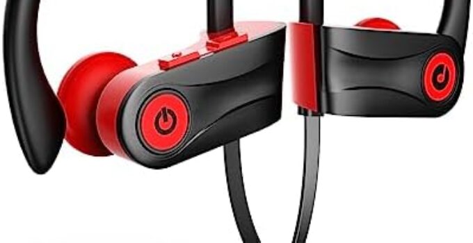 Boean Bluetooth Headphones, Running Wireless Earbuds with 16 Hours Playtime, HD Deep Bass Stereo IPX7 Waterproof Earphones CVC 8.0 Sound Isolation Sports Headphoens