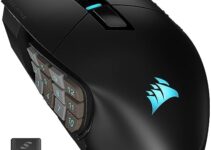 CORSAIR SCIMITAR ELITE RGB WIRELESS MMO Gaming Mouse – 26,000 DPI – 16 Programmable Buttons – Up to 150hrs Battery – iCUE Compatible – Black