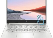 HP Premium Laptop (2021 Latest Model), 14″ HD Touchscreen, AMD Athlon Processor, 8GB RAM, 128GB SSD, Webcam, HDMI, Bluetooth, Wi-fi, Long Battery Life, Online Conferencing, Natural Silver, Win 10
