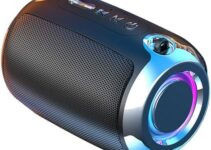 KIKOOPUS Mini Portable Multi-Function Speaker with Bluetooth 5.3 – Wireless (Black)