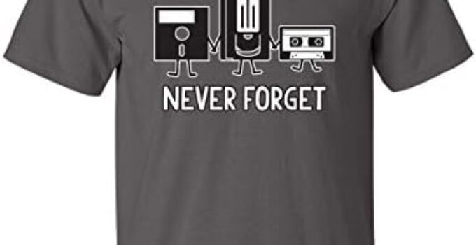 Never Forget Cassette Tape VHS Gamer Old School Mens Very Funny T Shirt