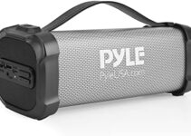 Pyle Wireless Portable Bluetooth Boombox Speaker – 300 Watt Rechargeable Boom Box Speaker Portable Music Barrel Loud Stereo System with AUX Input, MP3/USB Port, Fm Radio, 2.5″ Tweeter – Pyle PBMSPRG4