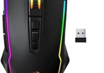 Redragon Wireless Gaming Mouse, Tri-Mode 2.4G/USB-C/Bluetooth Mouse Gaming, 10000 DPI, RGB Backlit, Fully Programmable, Rechargeable Wireless Computer Mouse for Laptop PC Mac, Black