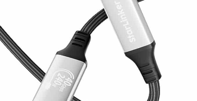 StarLinker USB4 Cable 9.8Ft(3M) 240W Power Charging, Supports 40 Gbps Data Transfer, 8K HD Display, Compatible with Thunderbolt 4, USB C to USB C Cable, Type-C Laptop, Hub, Docking