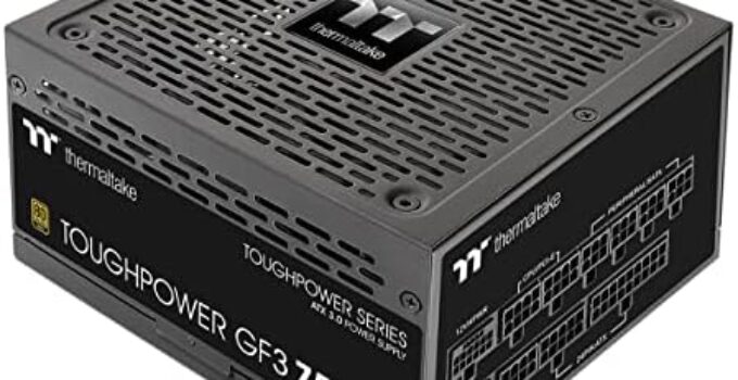Thermaltake Toughpower GF3 750W, True 300W 12VHPWR Connectors on PSU & NVIDIA RTX 40 series, ATX 3.0/PCI-E 5.0 Ready, 80+ Gold, SLI/Crossfire Ready Power Supply, PS-TPD-0750FNFAGU-4, 10 Year Warranty