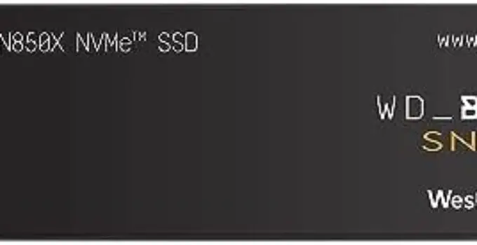 WD_BLACK 2TB SN850X NVMe Internal Gaming SSD Solid State Drive – Gen4 PCIe, M.2 2280, Up to 7,300 MB/s – WDS200T2X0E