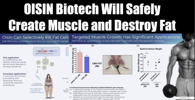 Oisin Biotech Can Apply Seperate Gene Therapies to Build Muscle and Eliminate Fat