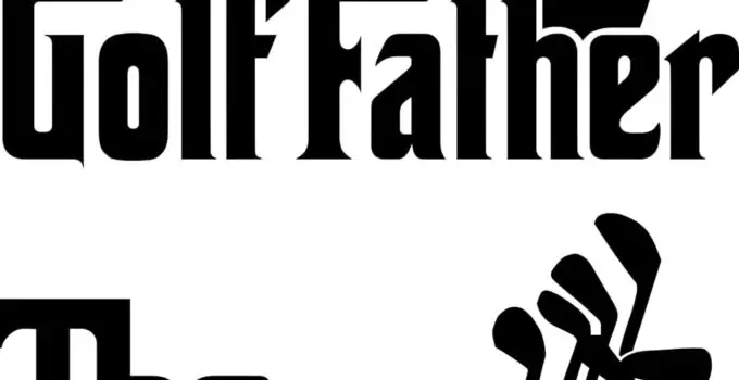 2x " The Golf Father " Golfing Sport Funny Golf Bag Car Decal Stickers 5" x 4"