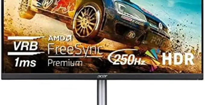 Acer Nitro 24.5″ Full HD 1920 x 1080 PC Gaming Monitor | AMD FreeSync Premium | Up to 250Hz Refresh | 1ms (VRB) | ZeroFrame | ErgoStand | 1 x Display Port 1.2 & 2 x HDMI 2.0 Ports | XFA253Q Zbiipr
