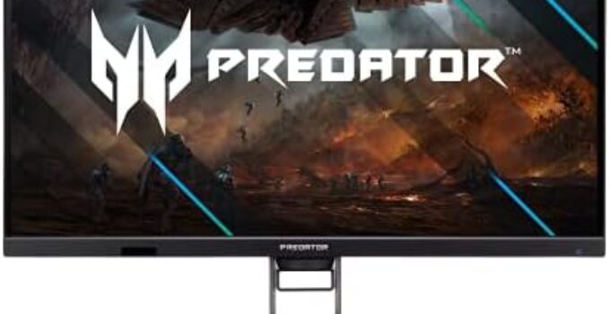 Acer Predator 31.5″ UHD 3840 x 2160 IPS Gaming Monitor | AMD FreeSync Premium | 144Hz | Up to 0.5ms | HDR400 | Delta E