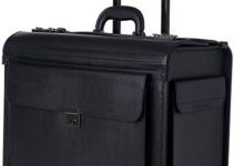 Alpine Swiss Rolling 17″ Laptop Briefcase on Wheels Attache Lawyers Case Legal Size