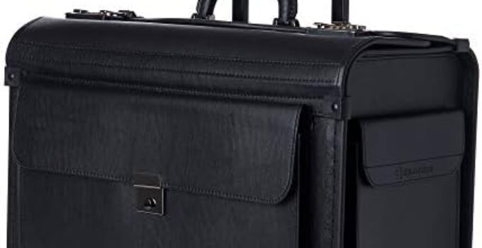 Alpine Swiss Rolling 17″ Laptop Briefcase on Wheels Attache Lawyers Case Legal Size