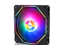 CONISY RGB LED Series 120mm Case Fan for Computer Case, Unique Ultra Quiet Long Life Gaming PC Cooling Fan – Colorful (1PCS)