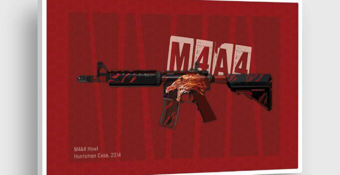 CSGO – M4A4 Howl Poster; Gaming Poster