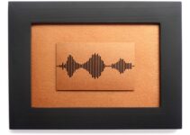 Customized Gift – I Love You Soundwave Art Print, Visible Voice Bronze 8th Wedding Anniversary or Valentine Gift for him