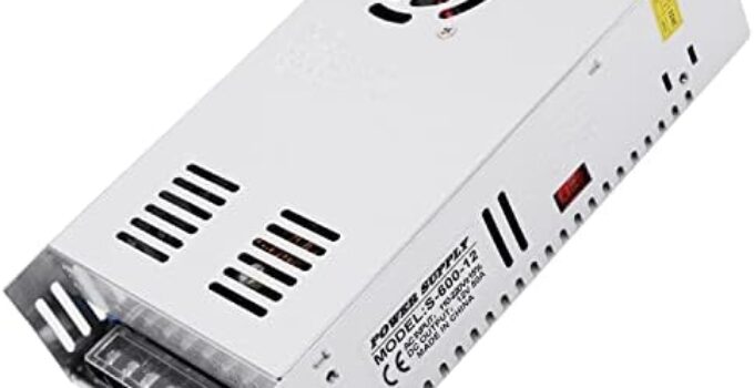 DC 12V 50A 600W Power Supply Adapter Transformer Switch AC 110V / 220V to DC 12V 20amp Switching Converter LED Driver for LED Strip Light CCTV Camera Security System Radio,Computer Project,3D Printer