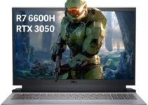 DELL G15 15.6‘’ FHD 120Hz Gaming Laptop, AMD Ryzen 5 6600H, 16GB DDR5 RAM, 1TB PCIe SSD, NVIDIA GeForce RTX 3050, Backlit Keyboard, HD Camera, Win 11 Pro, Gray