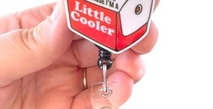 Don’t Hate Me Just Because I’m a Little Cooler Badge Reel, Acrylic Badge, Retractable Badge Reel With Swivel Clip and Extra-Long 34 inch cord – Badge Holder