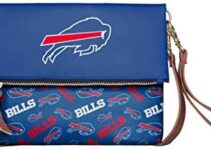 FOCO NFL Team Logo Printed Collection Foldover Purse Handbag Bag Tote