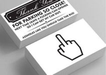 Funny Bad Parking Business Cards – Thank You For Parking So Close, You Suck At Parking Notes Cards Fake Ticket for A Gag Gift Or Prank, 3.5 x 2 Inch