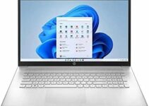HP 17-cp0000 17-cp0035cl 17.3″ Touchscreen Notebook, AMD Ryzen 5500U, Windows 11 Home, 12GB RAM, 1 TB HDD, Natural Silver (50U26UAR#ABA) (Renewed)