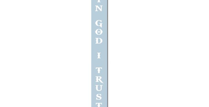 In God I Trust Vertical Windshield Decal Sticker Blessed Jesus Christian 23"