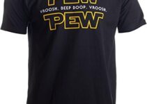Pew Pew Wars | Funny Sci-fi Space Star Noises Science for Geek Men Women T-Shirt