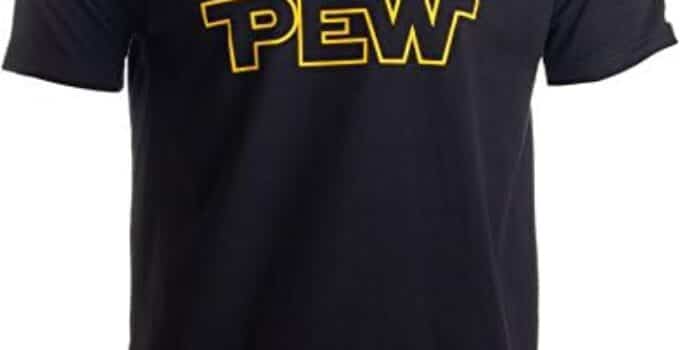 Pew Pew Wars | Funny Sci-fi Space Star Noises Science for Geek Men Women T-Shirt