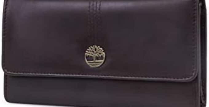 Timberland Women’s Leather RFID Flap Wallet Clutch Organizer