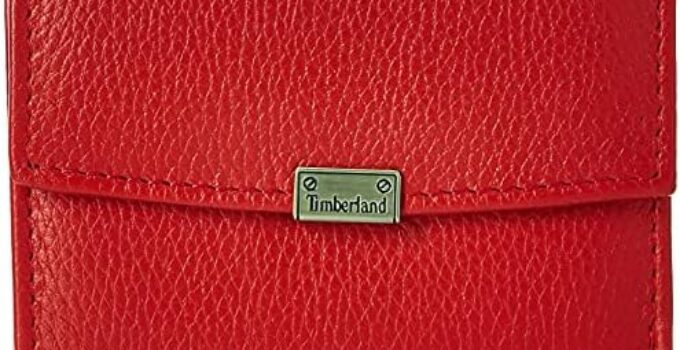 Timberland Women’s Leather RFID Small Indexer Snap Wallet Billfold