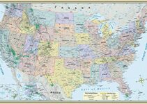 U.S. Map Poster (32 x 50 inches) – Paper: – a QuickStudy Reference