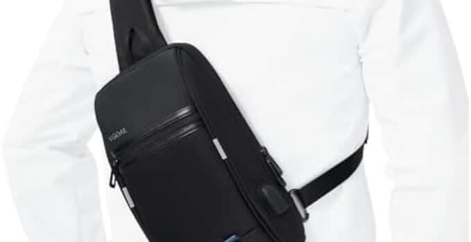 VGOAL Sling Backpack Men’S Chest Bag Shoulder Crossbody Sling Backpack for Men with USB Charging Port