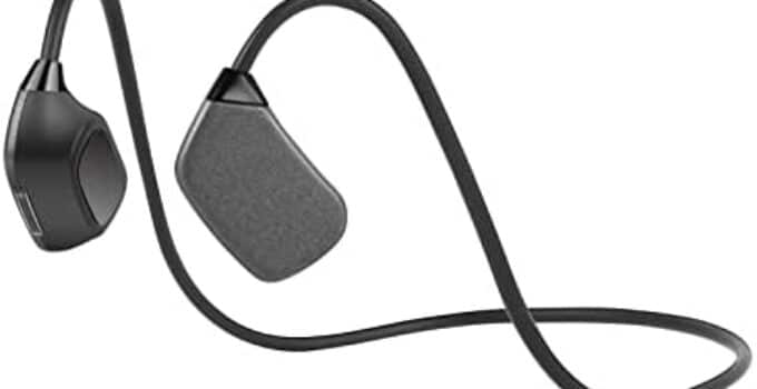 Vounel X5 Pro – Premium Bone Conduction Open-Ear Bluetooth Headphones – Sweat Resistant Sports Headphones – 6+ Hours Playtime Headset for Music/Gaming//Running/Working (Grey)