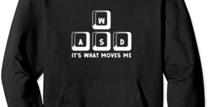 Wasd Its What Moves Me PC Keyboard Gamer Pullover Hoodie