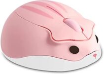 Wireless Mouse Pink Mouse Cute Hamster Shape Kawaii Portable Ergonomic Silent Lightweight Quiet Cordless Gaming Mice for PC Laptop Computer Mac iPad Pro MacBook Pro/Air Gift(No Receiver)