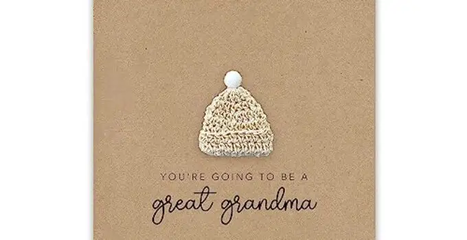 You’re going to be a Great Grandma card, Pregnancy announcement Card, Great Grandad Grandma Nan to be, New Baby Pregnancy (Beige)