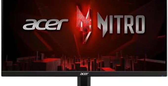 acer Nitro 27″ Full HD 1920 x 1080 PC Gaming Monitor | AMD FreeSync | Up to 100Hz Refresh | 1ms (VRB) | Two 2W Speakers | VESA Mountable | 2 x HDMI Ports 1.4 and 1 x VGA Port | KG271 Ebmiix,Black