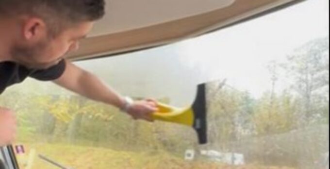 I live in my van full-time -condensation on windows is SUCH a pain but there’s a £22 B&M gadget that works like a dream