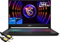 MSI Katana 15 Gaming Laptop, 15.6″ FHD IPS 144Hz, 13th Gen Intel 10-Core i7-13620H, GeForce RTX 4070, 32GB DDR5, 2TB PCIe 4.0, RGB Backlit, WiFi 6, Cooler Boost 5, USB-C, SPS HDMI Cable, Win 11 Pro